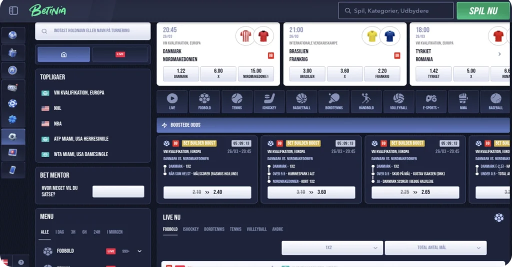 Betinia bookmaker