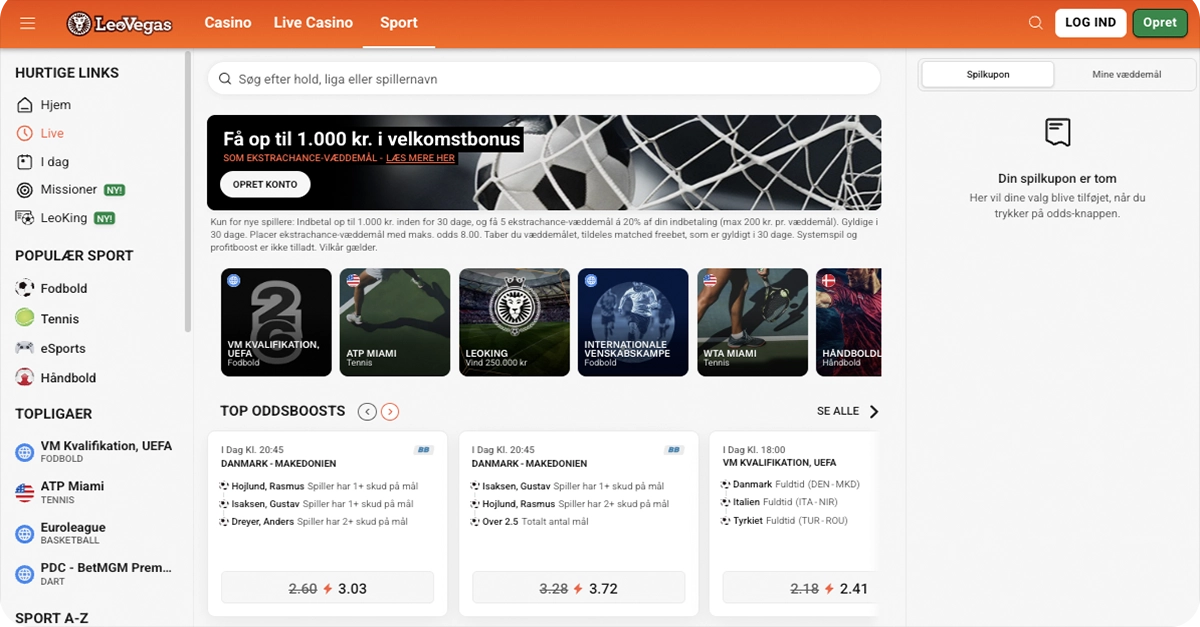 LeoVegas bookmaker